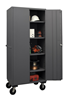 2501M-BLP-4S-95 - 38-9/16 in. x 24 in. x 81 in. Gray Lockable Adjustable 4-Shelves 16 Gauge Cabinet