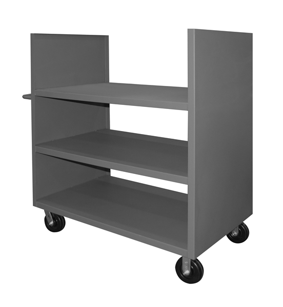2SPT-3060-3-2K-95 - 30-5/16 in. x 66-1/8 in. x 57-1/16 in. Gray 3-Shelf 2000 lbs. Capacity Mobile Cart