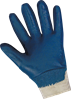 600-9(L) - Large (9) Natural/Blue Jersey Lined Three-Quarter Dipped Gloves