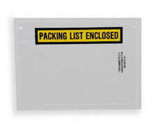 45-2-21 - 6-3/4 in. x 5 in. Packing List Enclosed Back-Loading Printed Press-on Envelope