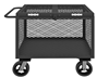 4STHC-EX-2436-6MR-95 - 24-1/4 in. x 42-1/4 in. x 32-5/8 in. Gray 4-Sided Mesh Mobile Box Truck with Tubular Handle