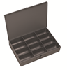 211-95 - 13-3/8 in. x 9-1/4 in. x 2 in. Gray Steel Compartment Box with 12 Small Openings (6/Pk)