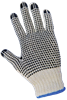 S55D1-W - Women's Natural Standard Polyester/Cotton PVC Dotted Gloves