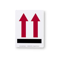 170-5-18 - 3 in. x 4 in. White w/ Red Up Arrow International Handling Label