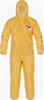 C1T130Y-LG - Large Yellow with Hood, Elastic Wrist/Ankle ChemMax 1 Sealed Seam Coverall 
