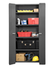 3952-4S-95 - 36 in. x 18 in. x 84 in. Gray Adjustable 4-Shelf Bi-Fold-Door Style Lockable Cabinet