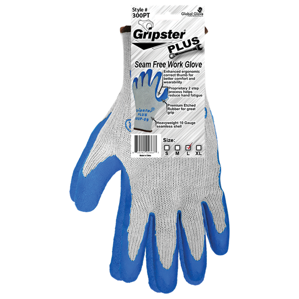 300PT-8(M) - Medium (8) 300PT - Gripster? - Premium Etched Rubber Gloves