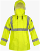 AJPVC10LY-LG - Large Hi-Viz Yellow FR/ARC PVC Rainwear Jacket