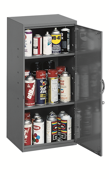 056-95 - 19-7/8 in. x 14-1/4 in. x 32-3/4 in. Gray Steel 2-Shelves Utility Cabinet 