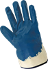 607-8(M) - Medium (8) Natural/Blue Solid Nitrile Three-Quarter Dipped Gloves