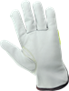 3100GHV-11(2XL) - 2X-Large (11) Hi-Vis Orange/Yellow Mesh Back Premium Goatskin Leather Palm Drivers Style Gloves