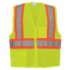 GLO-002-L - Large Hi-Vis Yellow/Green with Orange Contrasting Trim esh Polyester Vest