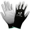 PUG-10-9 - Large (9) Black/Gray Economy Polyurethane Coated Gloves