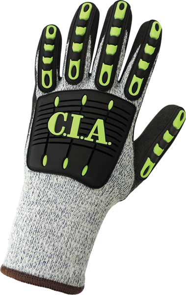 CIA300INT-7(S) - Small (7) White and Blue Low Temperature Cut and Impact Resistant Gloves