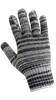 S51 - One Size Gray/Black Polyester/Cotton String Knit Gloves