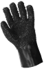 712C-10(XL) - X-Large (10) Black Premium Double-Dipped Chip Finish PVC Gloves