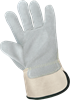2100-7(S) - Small (7) Beige/Gray Premium Split Cowhide Leather Palm Gloves