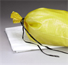 30-2-151 - 14 in. x 24 in. Yellow Woven Poly Bag with Attached Tie-String