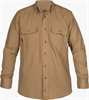 ISH65DH20-LG - Large Khaki 6.5 oz. Westex DH Long Sleeve Shirt