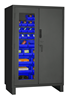 3703CXC-42B-5295 - 48 in. x 24 in. x 78 in. Gray Access Control Cabinet with 42 Blue Hook-On Bins