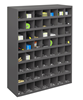 361-95 - 33-7/8 in. x 12 in. x 42 in. Gray Bins Cabinet with 56 Openings