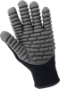 AV1121-8(M) - Medium (8) Black and Gray Patented Ergonomic Anti-Vibration Gloves