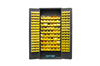 3603-156B-95 - 36 in. x 18 in. x 84 in. Gray Lockable Cabinet with 36 Yellow Hook-On Bins