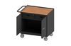 3116-TH-95 - 24-1/4 in. x 42-1/8 in. x 36-3/8 in. Gray 2-Door 2-Drawers Hard Board Top Mobile Bench Cabinet