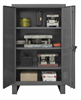 3701-3S-95 - 36 in. x 24 in. x 60 in. Gray Adjustable 3-Shelf Recessed-Door Style Lockable-Shelf Cabinet