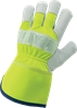 1100GHV-10(XL) - 10 (L) Hi-Vis Yellow/Green Canvas Back With Goatskin Leather Palm Gloves
