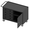 3401NVS-5PU-95 - 54-1/8 in. x 24-1/4 in. x 36-3/4 in. Gray 1-Shelf 4-Drawers Mobile Bench Cabinet