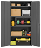 2602-4S-95 - 36 in. x 18 in. x 72 in. Gray Lockable Adjustable 4-Shelves 16 Gauge Mobile Cabinet 