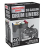 224273 - 55 gal. Black Contractor Drum Liners (40 per Pack)