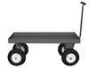 5WT3-2448-LU-12PN-95 - 24 in. x 50-1/4 in. x 43-1/8 in. Gray Pneumatic 5th Wheel Platform Truck with Handle