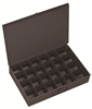 102-95 - 18 in. x 3 in. x 12 in. Gray Large Steel Compartment Box with 24 Openings