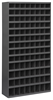 740-95 - 33-7/8 in. x 12 in. x 64-5/9 in. Gray Tall Bins Cabinet with 104 Openings