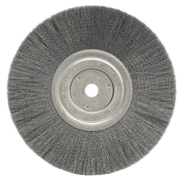 01155 - 8 Inch Narrow Face 5/8 Arbor Hole .0104 Steel Fill Crimped Wire Wheel