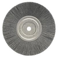 01175 - 8 Inch Narrow Face 5/8 Arbor Hole .014 Steel Fill Crimped Wire Wheel