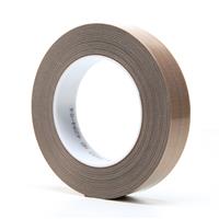 021200-16160 - 1 Inch x 36 Yard 8.3 mil, 3M PTFE Glass Cloth Tape 5453 Brown, 9 per case Boxed