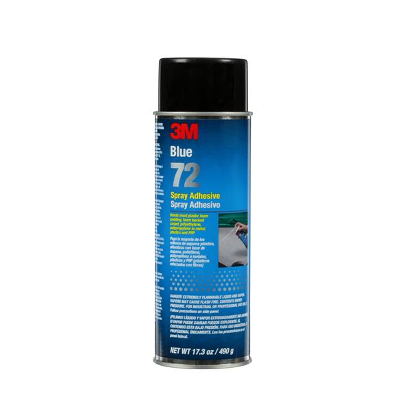 021200-30025 - 3M Pressure Sensitive Spray Adhesive 72 Blue, Net Wt 17.3 oz, 12 per case