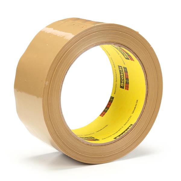 021200-72401 - 48 mm x 50 m, Scotch Box Sealing Tape 375 Tan, 6 per inner 36 per case Bulk
