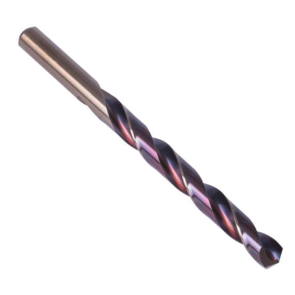 022130 - #30 (.1285) HSS Purple/Bronze Finish RH 135 Deg. Spiral Flute Split Point Jobber Drill