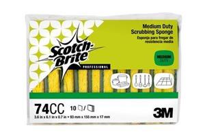 048011-20505 - 6.1 Inch x 3.6 Inch x 0.7 Inch, Scotch-Brite™ Medium Duty Scrub Sponge 74CC, 10/pack, 6 packs/case