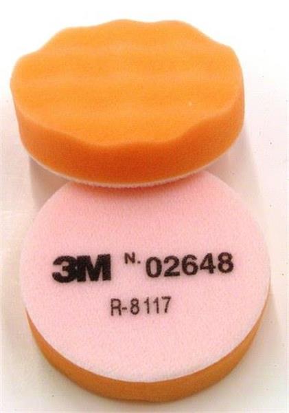 051111-51076 - 5-1/4 Inch, Buffing Pad 02362, Orange Foam, White Loop, 10 per inner 50 per case
