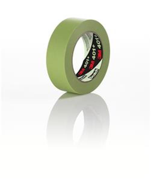 051115-64763 - 2 Inch (48mm) x 55m 6.7 mil, 3M High Performance Green Masking Tape 401+, 12 per case Bulk