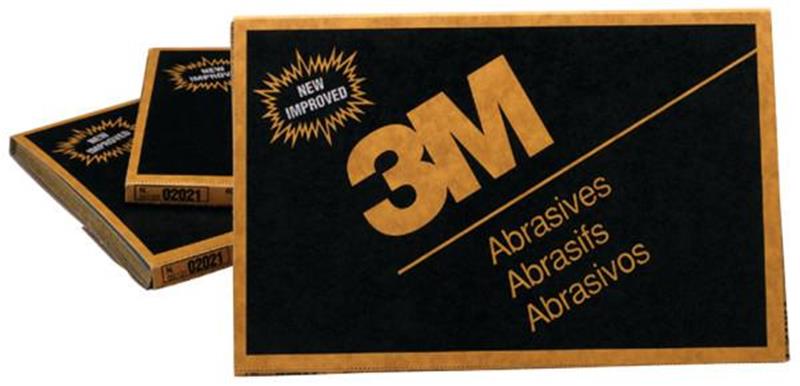 051144-02021 - 5-1/2 Inch x 9 Inch, 1000 Grade, 3M™ Wetordry™ Abrasive Sheet, 02021, 50 sheet per box, 5 boxes per case