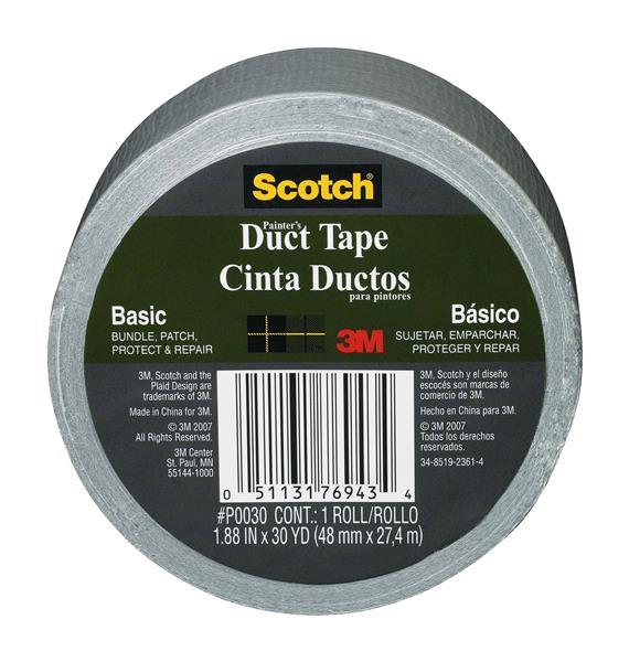 051131-76943 - 1.88 Inch x 30 Yard (48 mm x 27,4 m), Basic Painter's Duct Tape P0030, 24 rolls per case