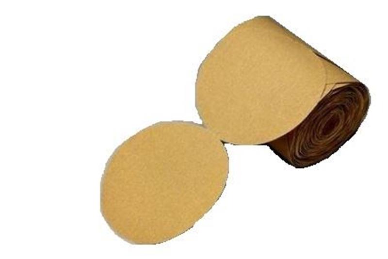 051141-27943 - 5 Inch x NH, P800 Grade, A-weight, Gold Paper Disc Roll 216U, 175 Discs per Roll 6 rolls per case
