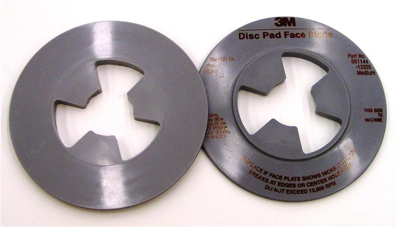 051144-13325 - 4-1/2 Inch, Medium, Gray, Disc Pad Face Plate 13325, 10 per case