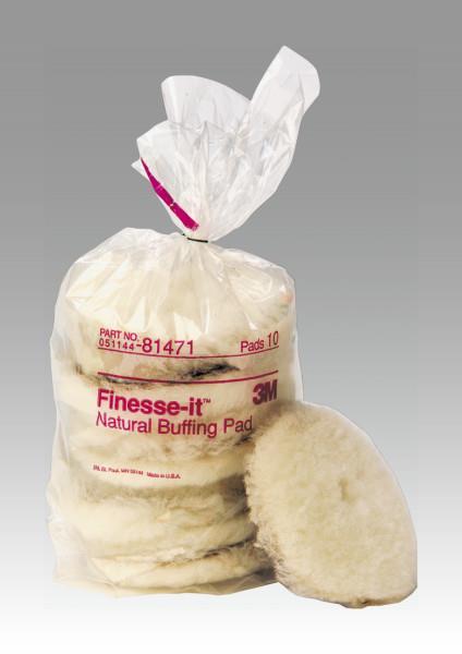 051144-81471 - 5-1/4 Inch, 3M™ Finesse-it™ Natural Buffing Pad 81471, 10 per inner 50 per case